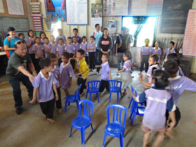 imgae : Played games with the students