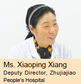image : Ms. Xiaoping Xiang (Deputy Director, Zhujiajiao People's Hospital)
