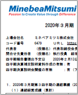 画像:決算短信 表紙