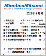 画像:決算短信 表紙