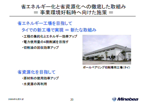 省エネルギー化と省資源化への徹底した取組み