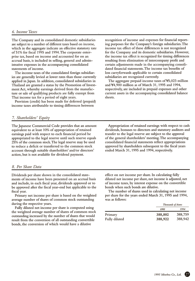 Notes to Consolidated Financial Statements 5�y�[�W
