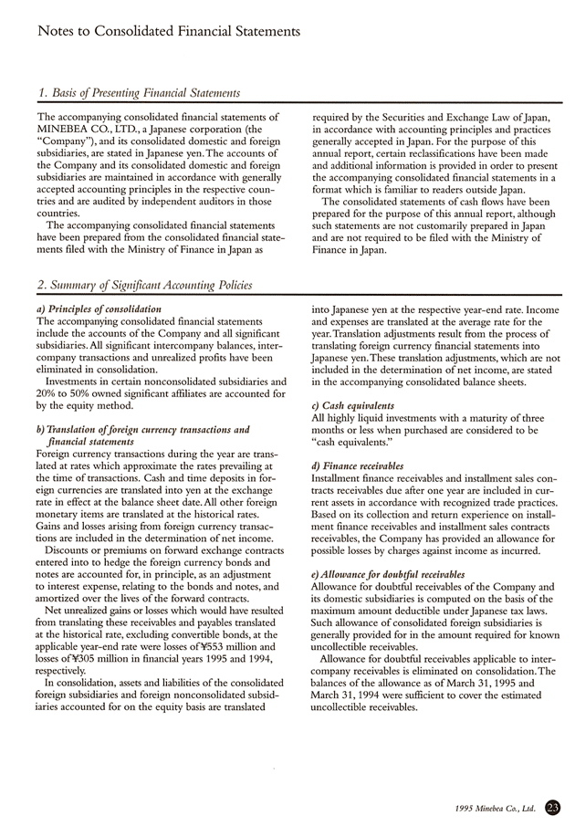 Notes to Consolidated Financial Statements 1�y�[�W