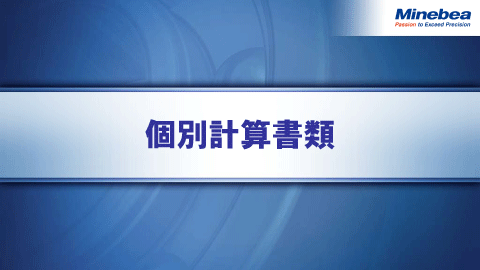 個別計算書類