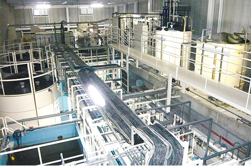 画像：藤沢工場の排水処理設備