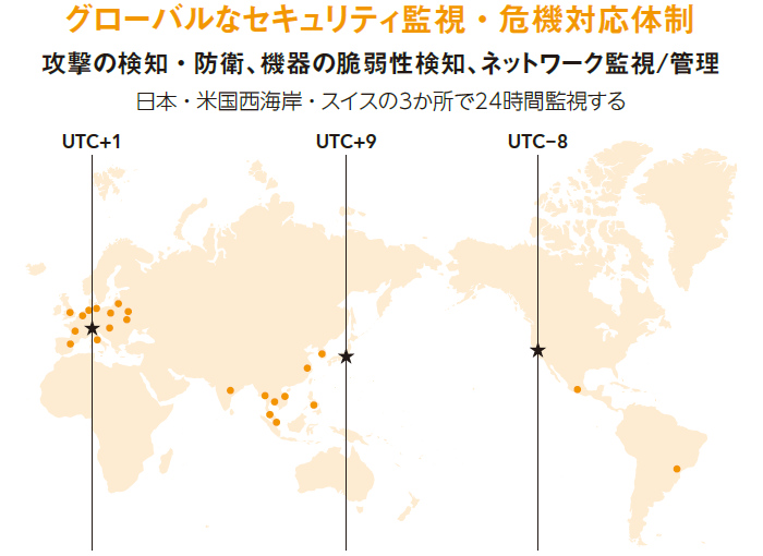 グローバルなセキュリティ監視・危機対応体制