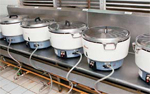 画像：バイオガスを利用した炊飯設備