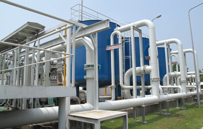 画像：工場排水ゼロシステムのための設備