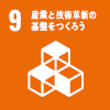 SDGsアイコン：9. 産業と技術革新の基盤をつくろう