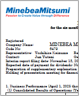 figure: Brief Report of Financial Results