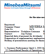 figure: Brief Report of Financial Results