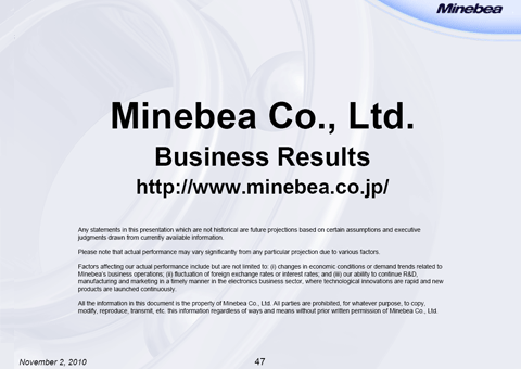 Forward-looking Statements