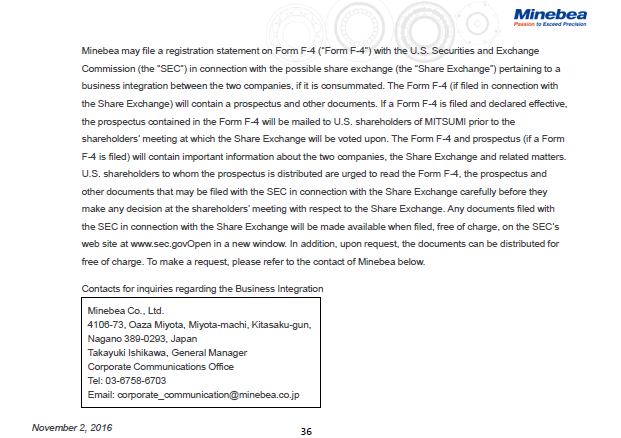 Forward-looking Statements (2)
