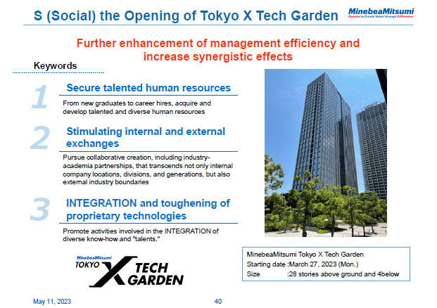 S (Social) the Opening of Tokyo X Tech Garden