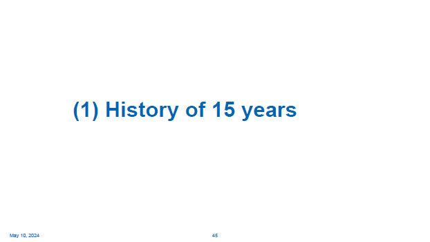 (1) History of 15 years