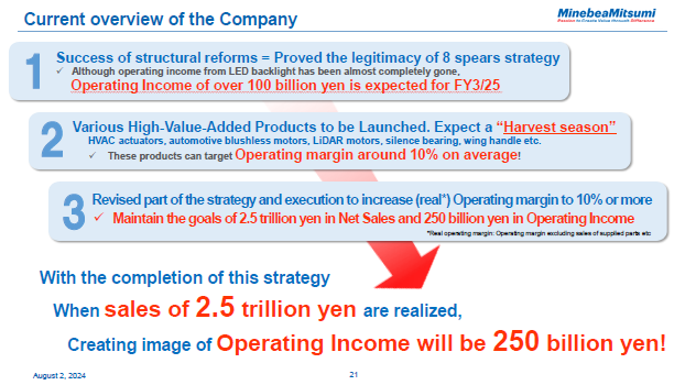 Current overview of the Company