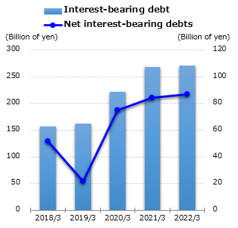 graph : Interest-bearing debt
