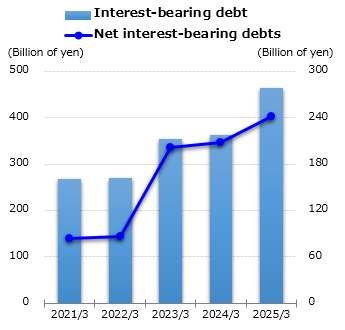 graph : Interest-bearing debt