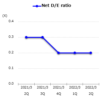 graph : Net D/E ratio