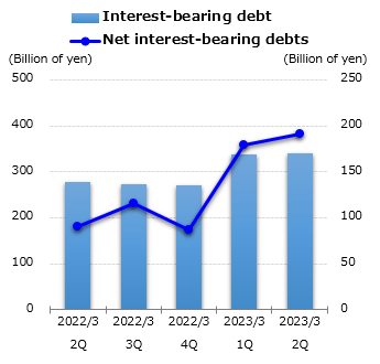 graph : Interest-bearing debt