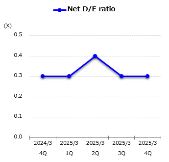 graph : Net D/E ratio