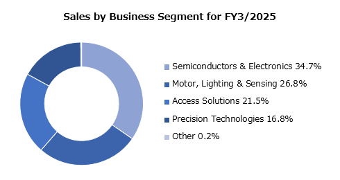 graph: Sales by Business Segment for FY3/2018