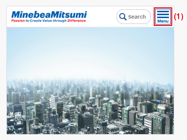 image : Site menu display