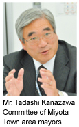 Image : Mr. Tadashi Kanazawa Meeting of Miyota Town ward mayors