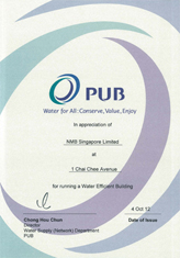 Certificate of "Friend of Water"