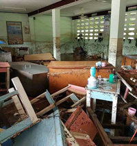 imgae : Cafeteria after the flooding