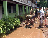 Cleanup of the flooding