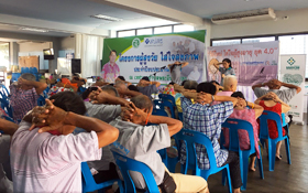 image : Practicing exercise for elders