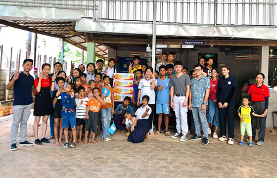 image : Activities Provide canned fish to the orphanage in Siem Reap Province