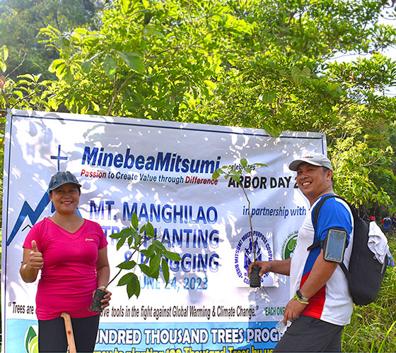 image : Conventional Tree Planting with Plogging at Mt. Manghilao, Masaba, Danao City during the national celebration of the Arbor Day in the Philippines on June 24, 2023