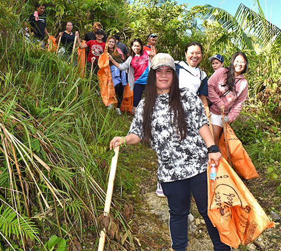 image : Conventional Tree Planting with Plogging at Mt. Manghilao, Masaba, Danao City during the national celebration of the Arbor Day in the Philippines on June 24, 2023