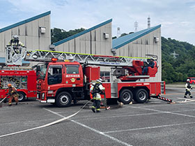 Scenes from the joint fire drill (3 of 4).