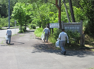 Scene from the cleanup day