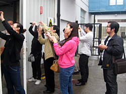 image : Hazardous materials management tour for Shanghai environmental bureaus at Shanghai Minebea