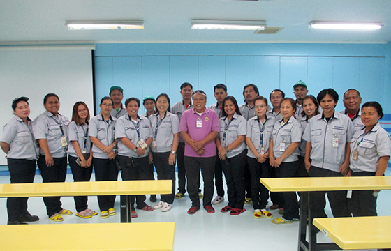 image : Lecturer from Danao City Agriculture Office with participants from Cebu Plant