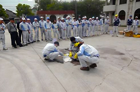 image : Chemical substance leakage preparedness training session at Xicen Plant