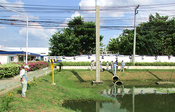 image : Inspection of drainage at the Ayutthaya Plant, Thailand
