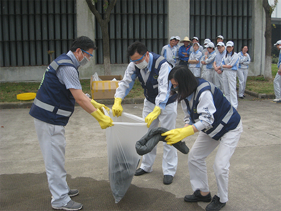 image : Chemical substance leakage preparedness training session at Shanghai Plant