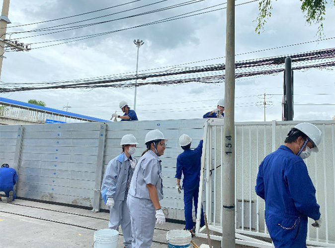 Flood Barrier Installation Training at Plants