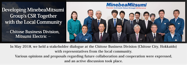 image : Developing MinebeaMitsumi Group's CSR Together with the Local Community - Chitose Business Division, Mitsumi Electric