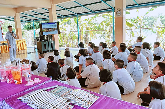 image : Hosting Seminar on Environmental Management and safety, and Provides Practical Goods (Navanakorn Plant, NMB-Minebea Thai, Thailand)