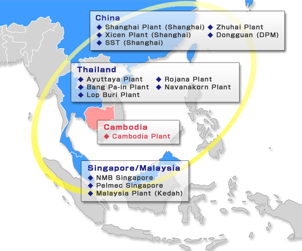 image : Production plants in Asia