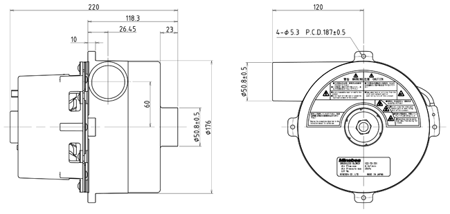 画像：外形図（本体）