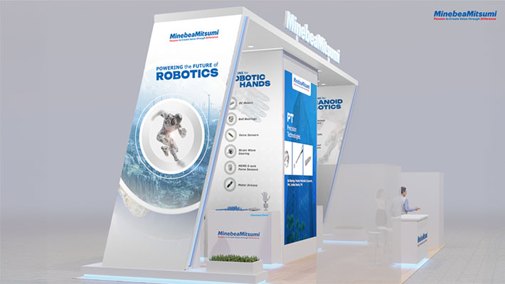 画像：ミネベアミツミグループの展示ブースイメージ